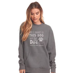 Grey-Unisex-sweatshirt with pockets , path of hope rescue