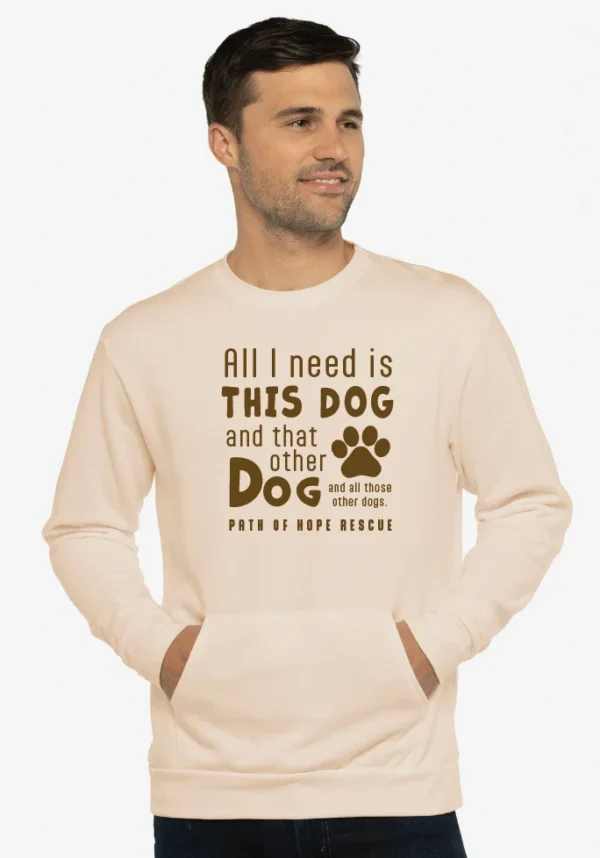 Cream-Unisex-sweatshirt with pockets , path of hope rescue