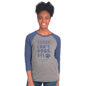 Grey T-shirt with Blue Sleeves