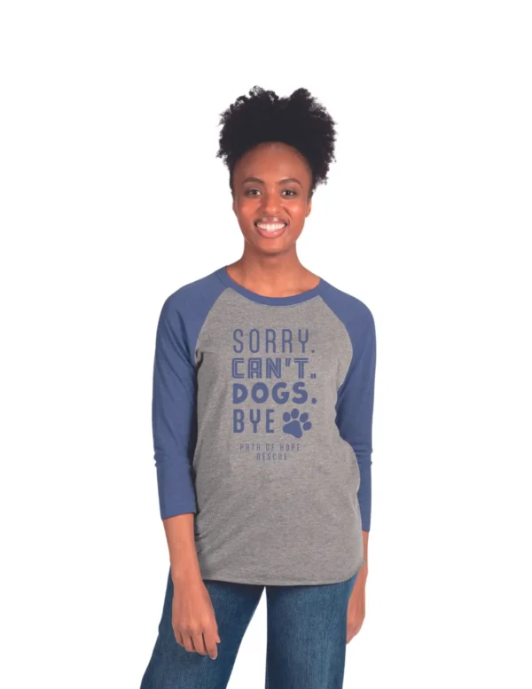 Grey T-shirt with Blue Sleeves