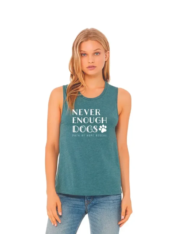 "Never Enough Dogs" Women's Jersey Muscle Tank - Image 3